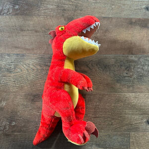 Build-A-Bear Workshop Red Yellow Dinosaur Stuffed Animal